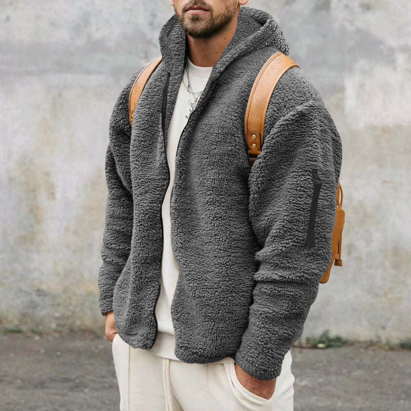 Veste à capuche en peluche