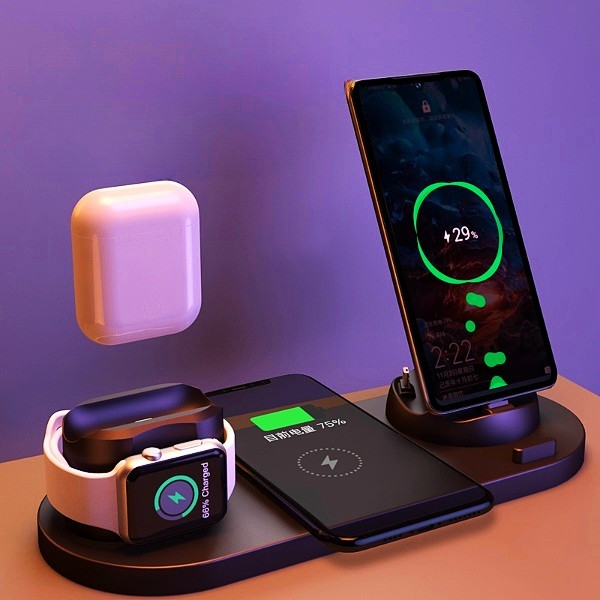 Chargeur sans fil 6 en 1